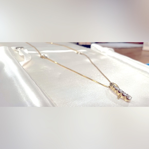 14k gold pendant with .80c diamonds, with 14k gold necklace - Picture 4 of 6